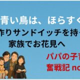 幸せの青い鳥は、ほらすぐそばに──手作りサンドイッチを持って、家族でお花見へ